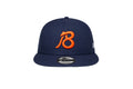 QB18 Original New Era 9Fifty Snapback Hat - Navy 3D Orange Logo