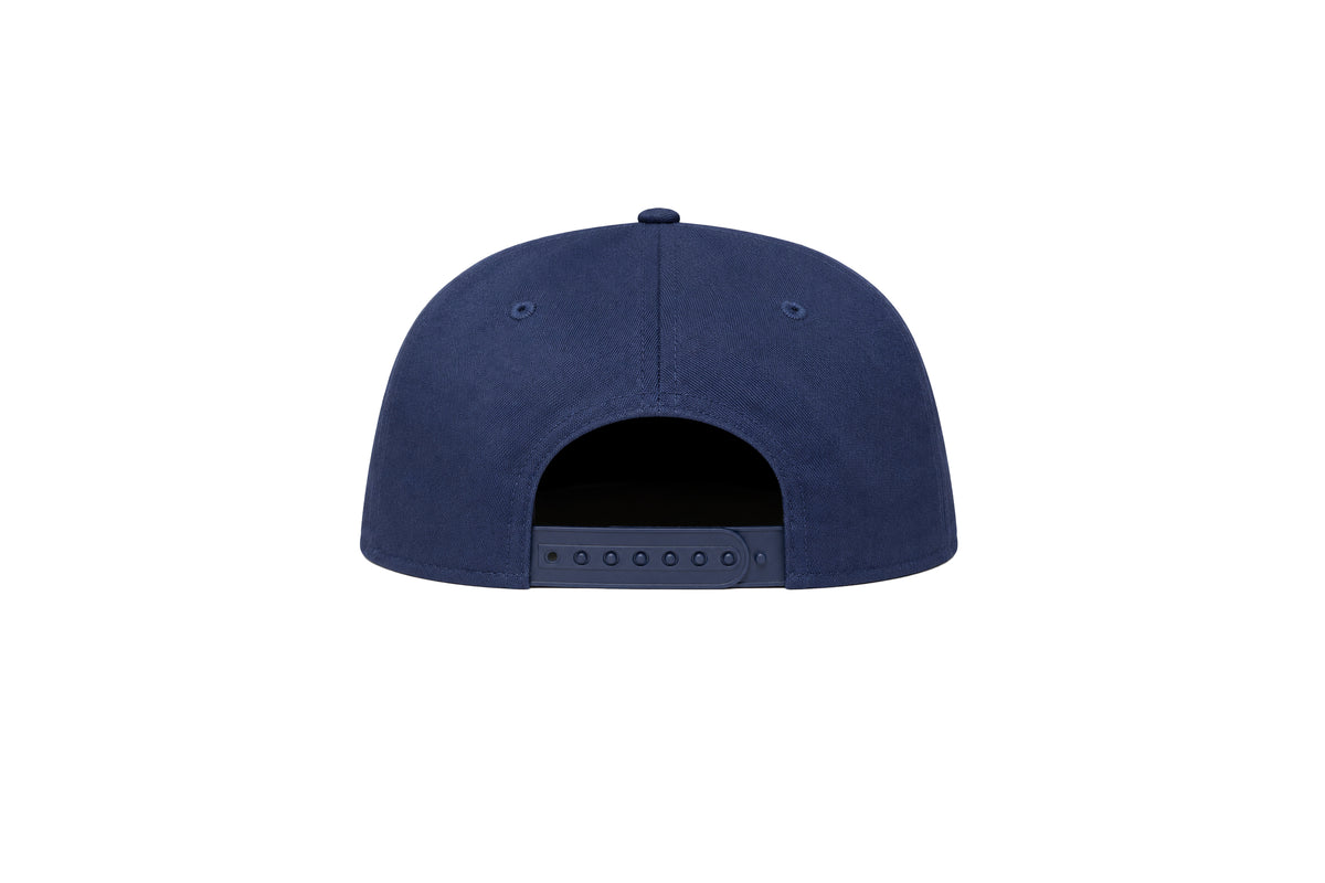 QB18 Original New Era 9Fifty Snapback Hat - Navy 3D Orange Logo