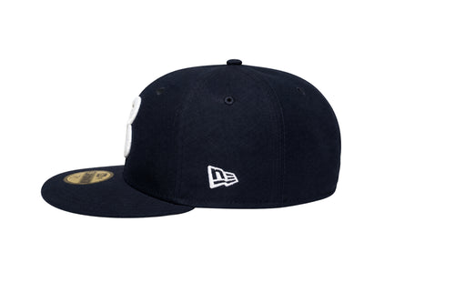 QB18 BEARS FITTED 59FIFTY HAT - NAVY White 3D Logo