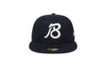 QB18 BEARS FITTED 59FIFTY HAT - NAVY White 3D Logo